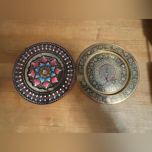 Colorful Decorative Copper Plates Set